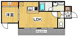 プライムアーバン香椎 1LDKの間取図画像