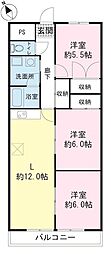 メゾン興国 3LDKの間取図画像