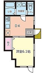 JR京浜東北・根岸線 東十条駅 徒歩7分の賃貸アパート 1階1DKの間取り