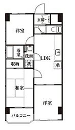 ウィステリアヒルズ 2階3LDKの間取り
