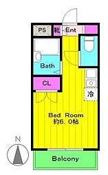 グレイスヴィラ三田 ワンルームの間取図画像