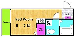 エミグラント宿河原 ワンルームの間取図画像