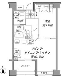 エーデル練馬 1LDKの間取図画像