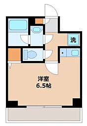 ロイヤルバーロン 7階ワンルームの間取り