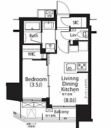 フレンシア四谷左門町 1LDKの間取図画像