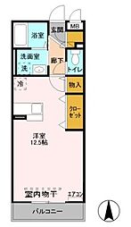エスペランサ ワンルームの間取図画像