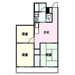 スカイビュー青葉台 3DKの間取図画像