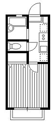 ビューパレス落合 1Kの間取図画像