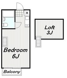 JR南武線 稲城長沼駅 徒歩7分の賃貸アパート 1階1Kの間取り