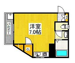 アーバンライフII 2階ワンルームの間取り