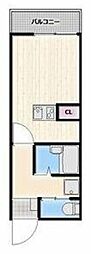 Cozy南与野 2階ワンルームの間取り