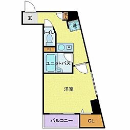 JR中央線 御茶ノ水駅 徒歩7分の賃貸マンション 3階1Kの間取り