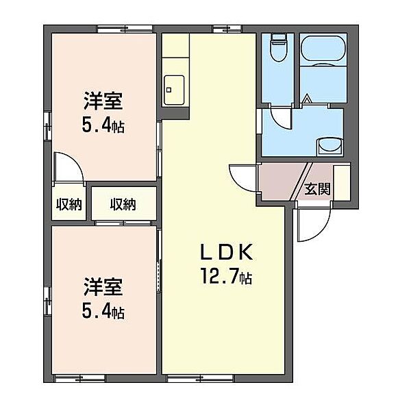 同じ建物の物件間取り写真 - ID:210002584605