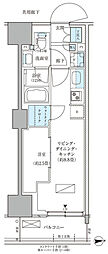 パークアクシス品川天王洲アイル 1LDKの間取図画像