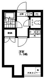 ジュネパレス市川第19 ワンルームの間取図画像