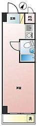 日興パレス成城学園 ワンルームの間取図画像