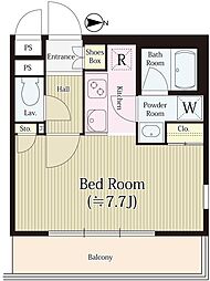 ル・ボワ武蔵境 1階1Kの間取り
