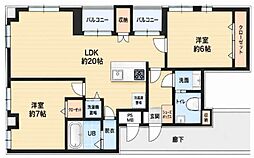ドリームハイツ浅草 2LDKの間取図画像