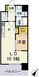 フォレスタ高砂 1LDKの間取図画像