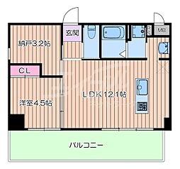 Laughter 2階1SLDKの間取り