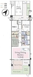 レイディアント横濱ユーロヒルズ 3LDKの間取図画像