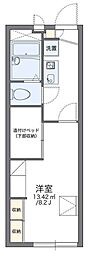 レオパレスUrban Life 2階1Kの間取り