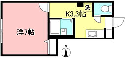 セピアコート 1Kの間取図画像