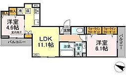Lumiere 2LDKの間取図画像