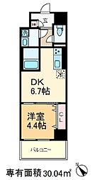 シエル豊島 1DKの間取図画像