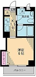 ボナール蓮沼 1階1Kの間取り