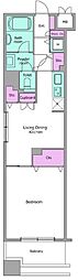 レジディア上野池之端 1LDKの間取図画像