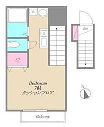 PISO1&2 1Kの間取図画像