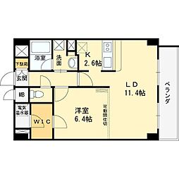 フェニックス穂波 1LDKの間取図画像