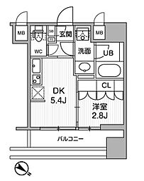 ニド巣鴨 1DKの間取図画像