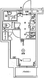 スカイコート武蔵小杉壱番館 7階1Kの間取り