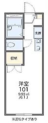 レオパレスパレスフィオーレ1 1Kの間取図画像