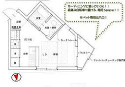 マンションリベレ ワンルームの間取図画像