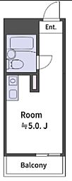 TOP中野第2 ワンルームの間取図画像