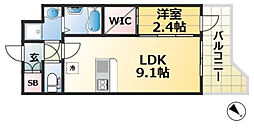 セレニテ神戸駅前アリエ 1DKの間取図画像