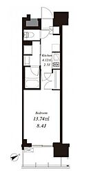 フレンシア浅草橋 1Kの間取図画像
