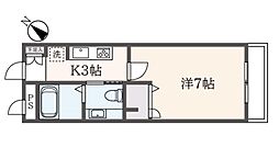 フォンテーヌ永福 1Kの間取図画像