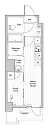 中野新井薬師レジデンス 1DKの間取図画像