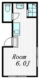 青山ビル 3階ワンルームの間取り