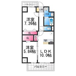 FREEDOM residence堺寺地町 2LDKの間取図画像