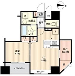 プレサンス本駒込アカデミア 1DKの間取図画像