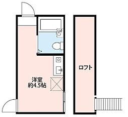 ライフピアリヴェール ワンルームの間取図画像