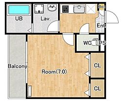 (仮称)ジーメゾン藤沢 1Kの間取図画像