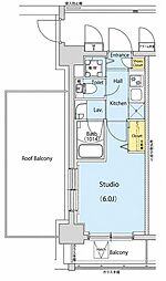 ガーラ・グランディ新丸子 1Kの間取図画像