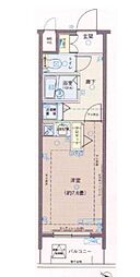 ヴェルト日本橋シティ ワンルームの間取図画像