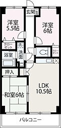 ル・クール 3LDKの間取図画像